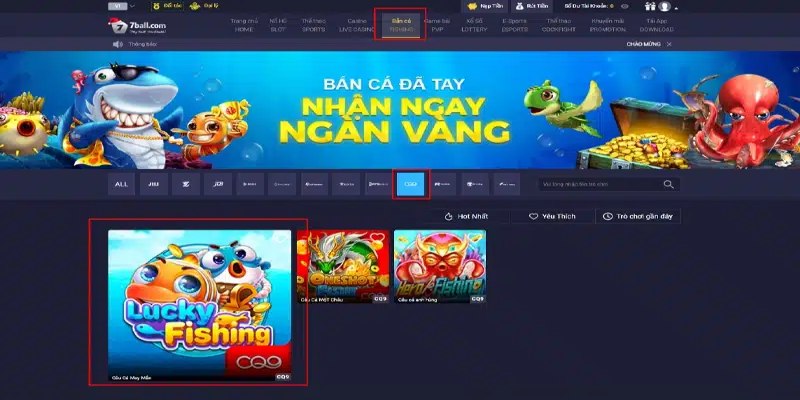 Bắn Cá 7Ball thu hút với đại dương sống động